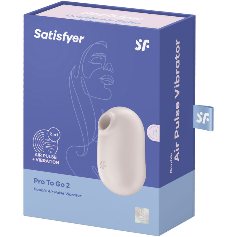 SATISFYER - PRO TO GO 2 ESTIMULATOR EN VIBRADOR DOBLE VIOLETA