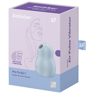 Satisfyer – Stimulateur et vibrateur double air pulse pro to go 1 bleu