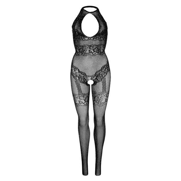 Bodystocking résille strassée sans couture