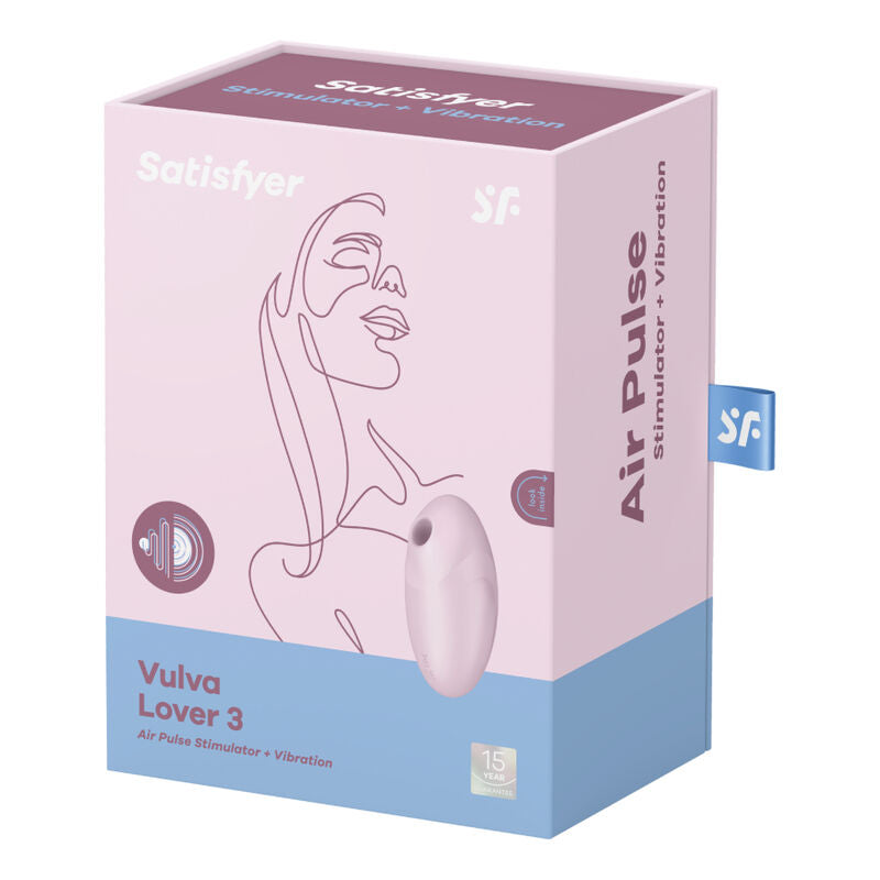 SATISFYER - VULVA LOVER 3 ESTIMULATOR EN VIBRADOR NEGRO