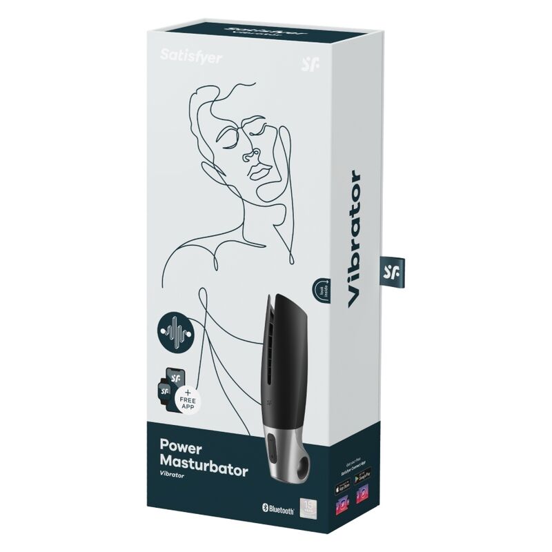 SATISFYER POWER MASTURBATOR CONNECT APP BLACK