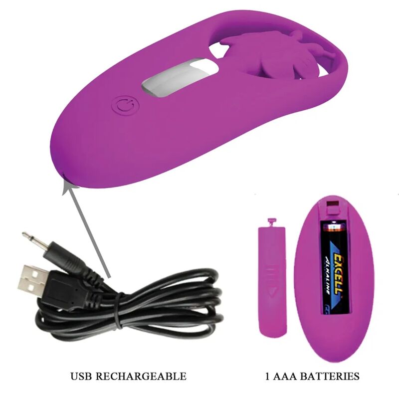 PRETTY LOVE - DANCING BUTTERFLY ESTIMULATOR FOR BRAGUITA WITH REMOTE CONTROL LILA