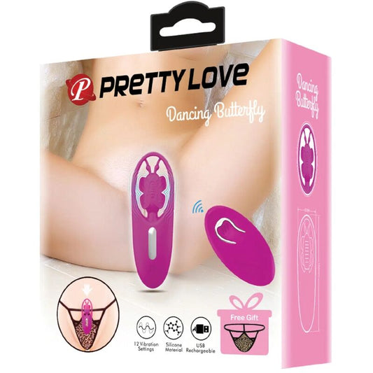PRETTY LOVE - DANCING BUTTERFLY ESTIMULATOR FOR BRAGUITA WITH REMOTE CONTROL LILA