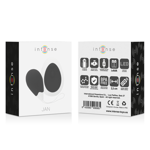 Intense – Oeuf vibrant jan télécommande noir