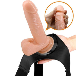 Pretty Love – Harnais slips harnais universel avec gode tom 20 cm naturel
