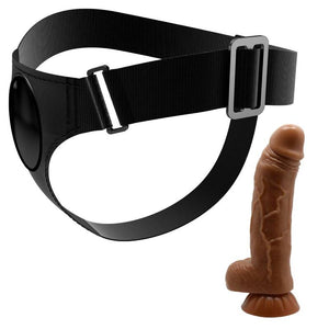 Pretty Love – Slip harnais harnais universel avec gode micheal 20 cm noir