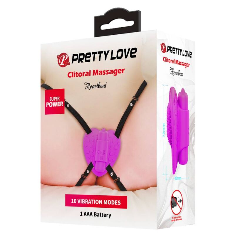 PRETTY LOVE - MASAJEADOR DE CLÍTORIS HARTBEAT 10 MODOS DE VIBRACIÓN MORADO