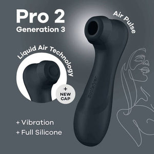 Pro 2 Génération 3 - Double Air Pulse Vibrator - Liquid Air - Rouge Vin
