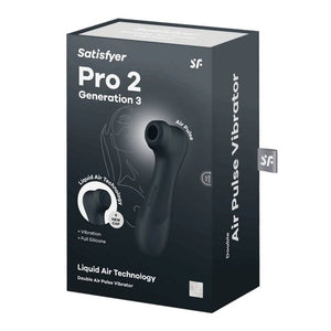 Pro 2 Génération 3 - Double Air Pulse Vibrator - Liquid Air - Rouge Vin