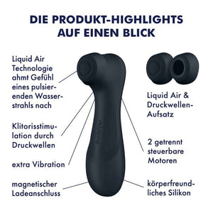Pro 2 Génération 3 - Double Air Pulse Vibrator - Liquid Air - Rouge Vin