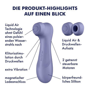 Pro 2 Génération 3 - Double Air Pulse Vibrator - Liquid Air - Rouge Vin