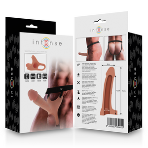 Intense – Harnais creux avec gode en silicone 16 x 3,5 cm