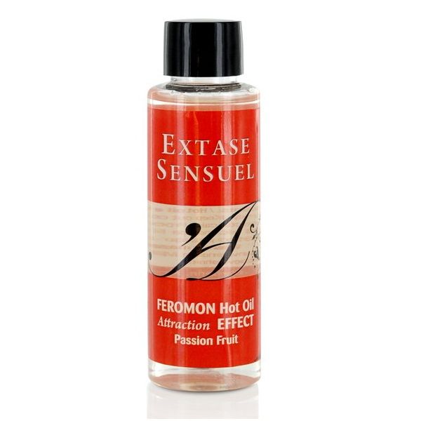 EXTASE SENSUEEL - ACEITE MASAJE EFECTO CALOR MET FEROMONAS FRUTA DE LA PASION 100 ML
