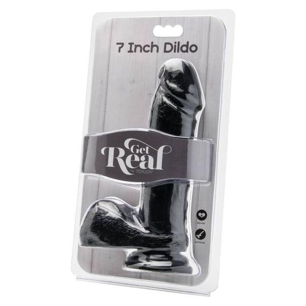 GET REAL - DILDO 18 CM WITH NEGRO TESTICULOS