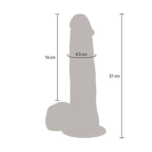 Gode perlé nu en silicone 21 cm