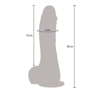 Gode rotatif nu en silicone 21 cm