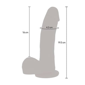 Gode à va-et-vient nu en silicone 19,5 cm