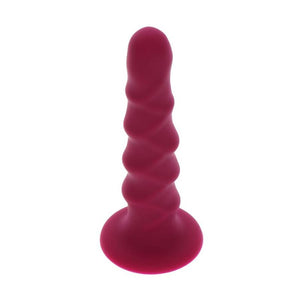 Gode pour harnais strié silicone 16 cm