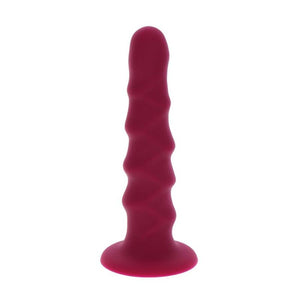 Gode pour harnais strié silicone 16 cm