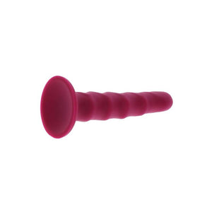 Gode pour harnais strié silicone 16 cm