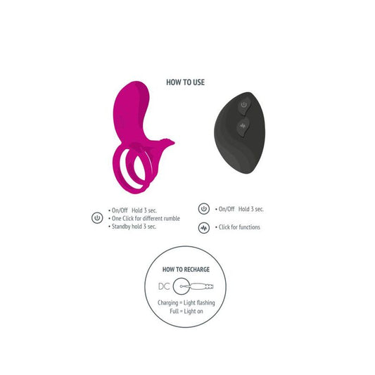 XOCOON - ANILLO VIBRADOR PARA PARA JAS FUCSIA