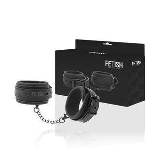 Fetish Submissive – Chevilles en cuir végétalien avec doublure en noprène