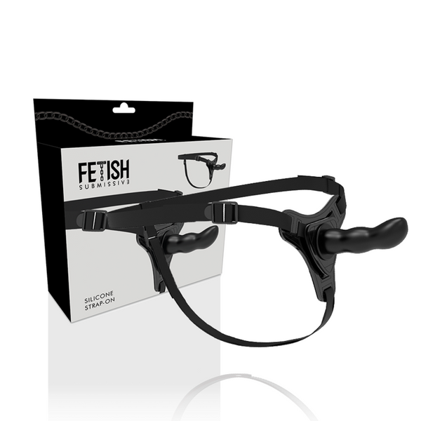 Fetish Submissive Harness – Silicone noir point g 16 cm