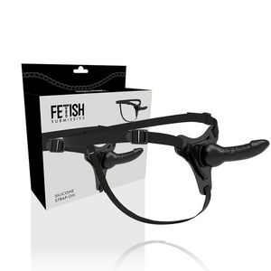 Fetish Submissive Harness – Silicone noir réaliste 16 cm