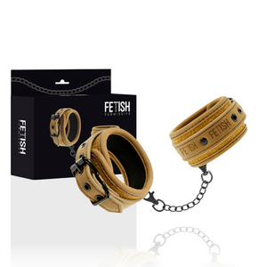 Fetish Submissive Origin – Menottes en cuir vegan avec doublure en néoprène