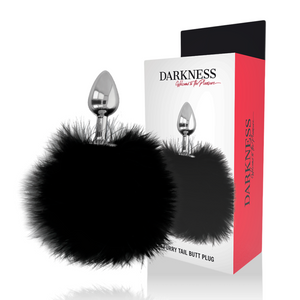 Darkness – Bouchon extra anal avec queue noir 7 cm