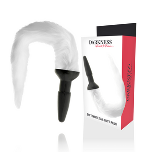 Darkness – Plug anal en silicone avec queue blanche
