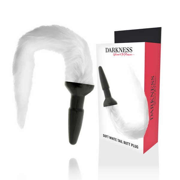DARKNESS - SILICONE ANAL PLUG WITH WHITE COLA
