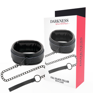 Darkness – Collier noir avec chaîne