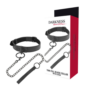 Darkness – Collier noir avec chaîne