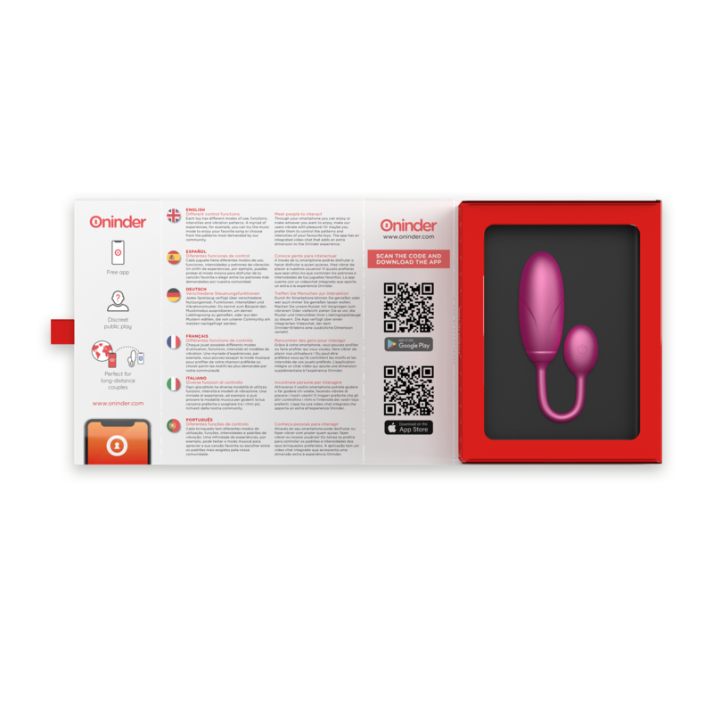 ONINDER - DENVER HUEVO VIBRADOR PINK 7 X 2.7 CM - FREE APP