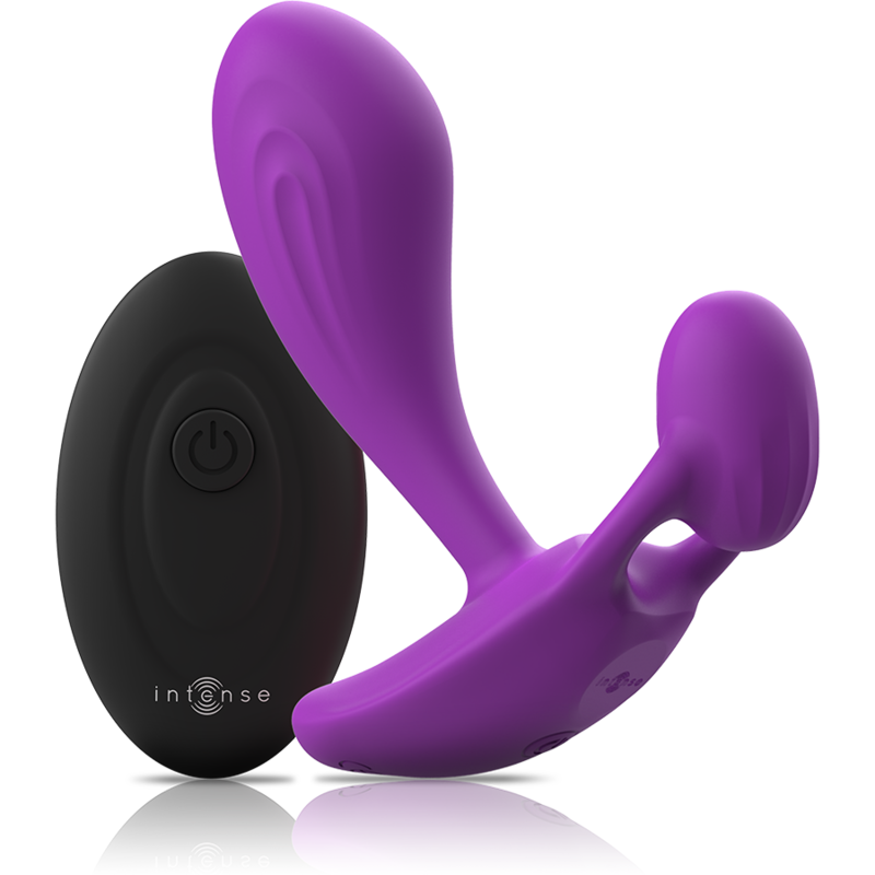 INTENSE - SHELLY DUO ANAL-PERINEO, VAGINAL-CLITORIS REMOTO MORADO
