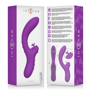 Intense – Vibrateur flexible harry avec langue violet