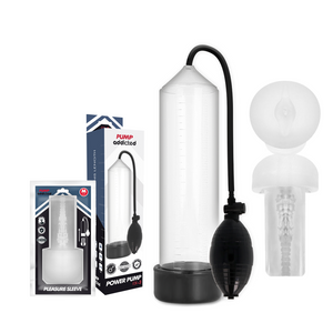 Pump Addicted – Rx3 transparent avec manchon de plaisance