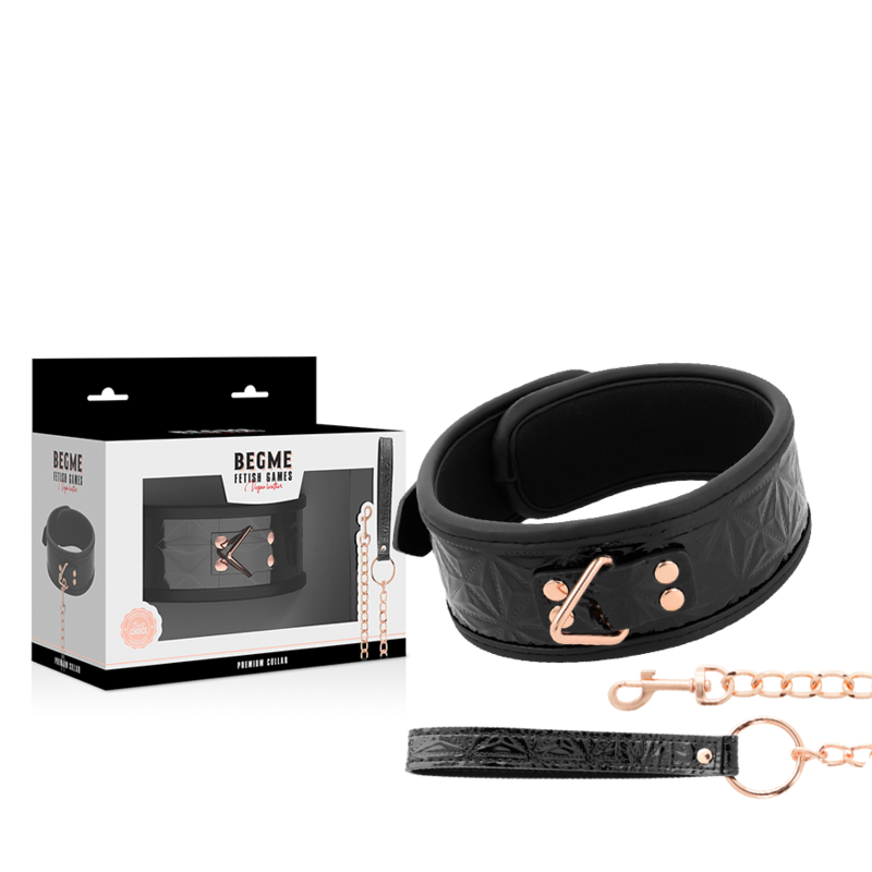 Begme – Black edition premium collier en cuir vegan
