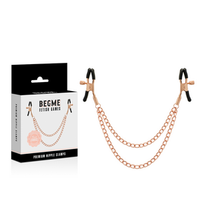 Begme – Black edition premium pinces à tétons avec chaîne