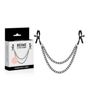 Begme – Pinces tamelon red edition avec chaîne
