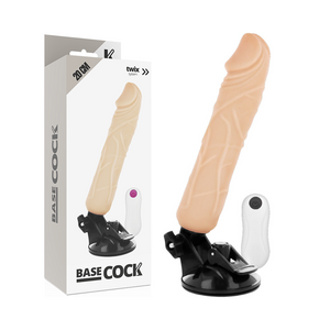 Basecock – Vibrateur réaliste télécommande noir 20 cm -o- 4 cm