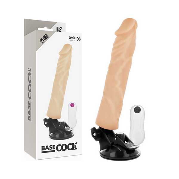 Basecock – Vibrateur réaliste télécommande noir 21 cm -o- 4 cm