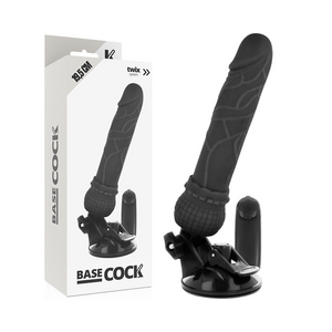 Basecock – Vibrateur réaliste télécommande noir 19.5 cm -o- 4 cm