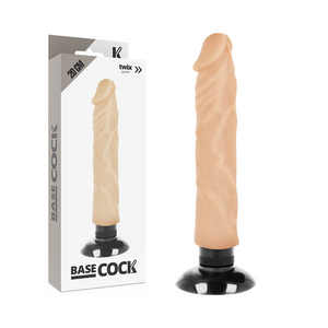 Basecock – Vibrateur réaliste 2-1 naturel 20 cm -o- 4 cm
