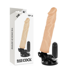 Basecock – Vibrateur réaliste télécommande noir 21 cm -o- 4 cm