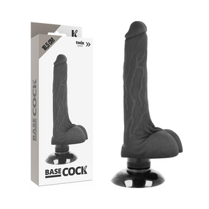 Basecock – Vibrateur réaliste 2-1 noir 18.5 cm -o- 4 cm