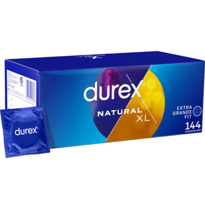 Durex – Natural XL, préservatifs extra-larges (boîte de 144)