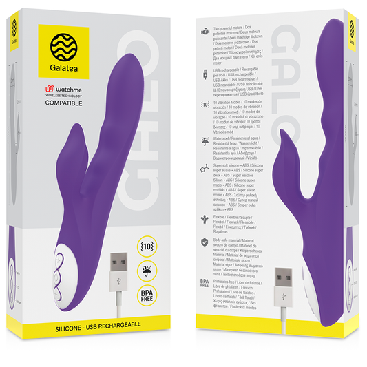 GALATEA - GALO VIBRADOR LILA COMPATIBEL MET WATCHME DRAADLOZE TECHNOLOGIE