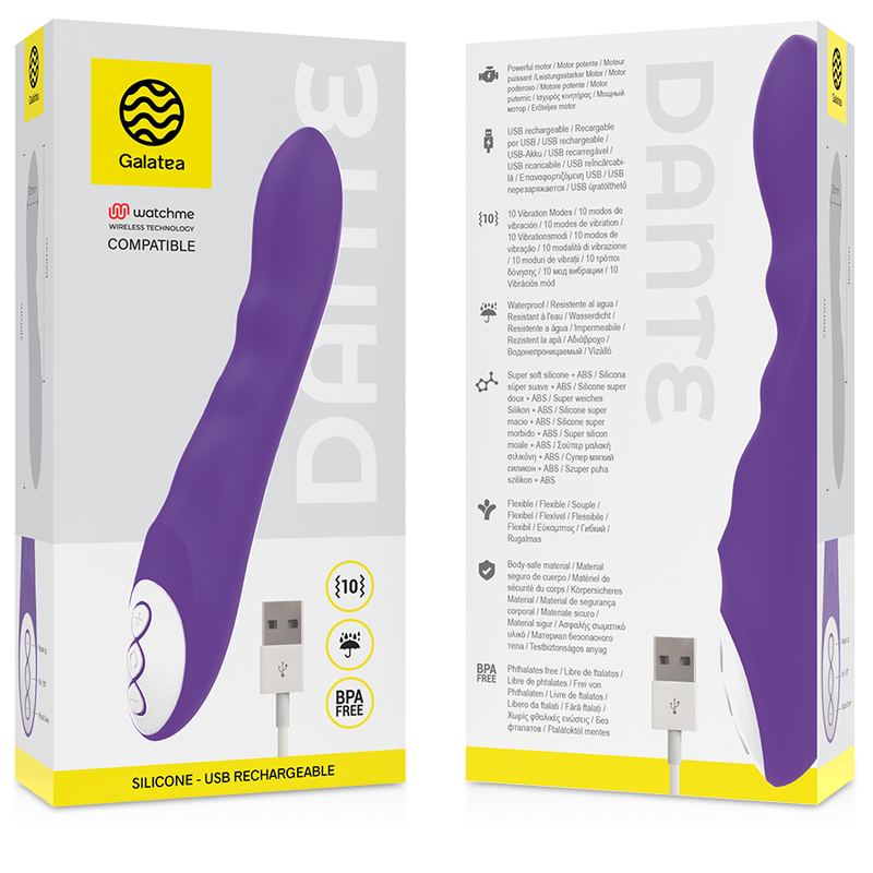 GALATEA - DANTE VIBRADOR LILA COMPATIBEL MET WATCHME DRAADLOZE TECHNOLOGIE